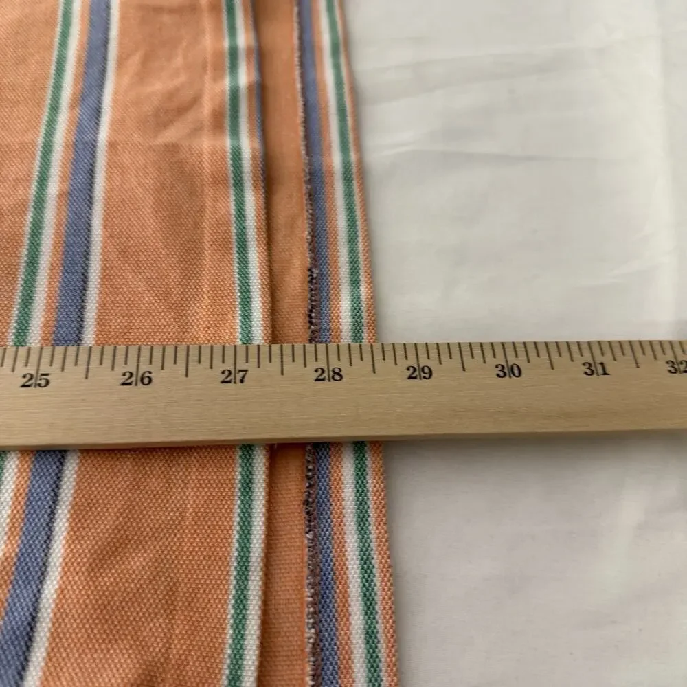 Polo Ralph Lauren Orange Striped Polo Shirt XL Custom Fit Preppy Casual